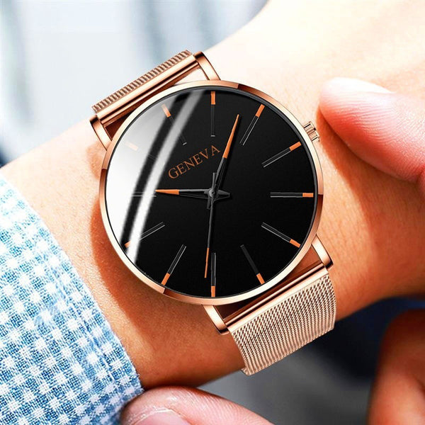 Reloj de Negocios Acero Inoxidable Malla Metálica Cuarzo - Image 3