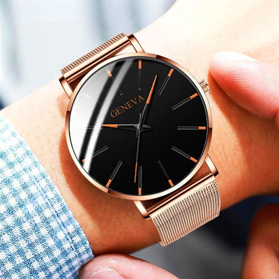 Reloj de Negocios Acero Inoxidable Malla Metálica Cuarzo - Image 3