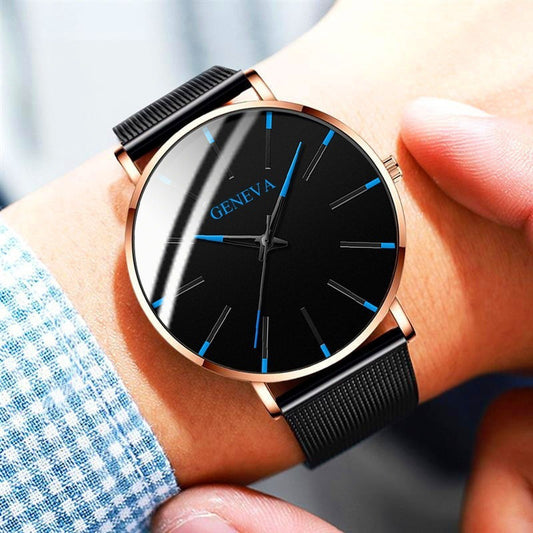 Reloj de Negocios Acero Inoxidable Malla Metálica Cuarzo - Image 2