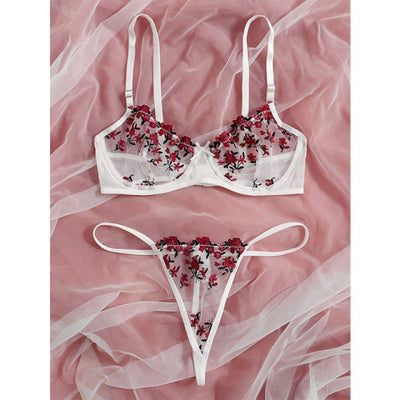 Conjunto de Lencería Erótica con Bordado Floral - Image 7