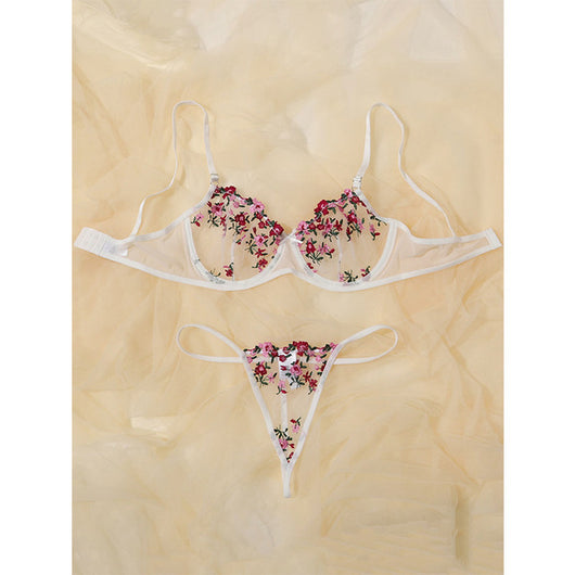 Conjunto de Lencería Erótica con Bordado Floral - Image 5