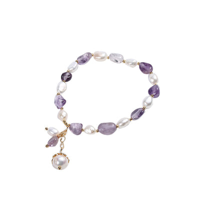 Pulsera de Amatista Natural con Perlas de Agua Dulce - Image 10