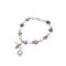 Pulsera de Amatista Natural con Perlas de Agua Dulce