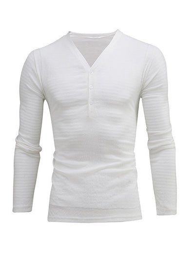 Polera Casual V-neck Transpirable de Manga Larga - Image 7
