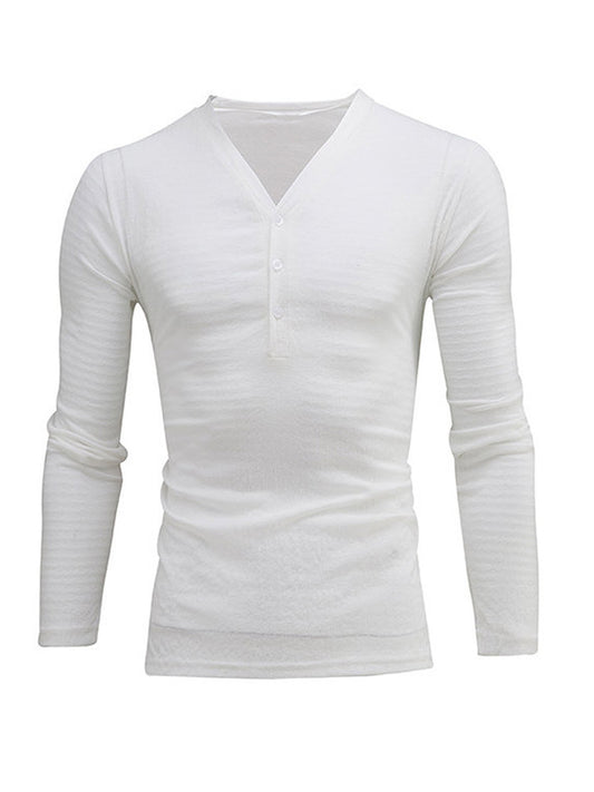 Polera Casual V-neck Transpirable de Manga Larga - Image 2