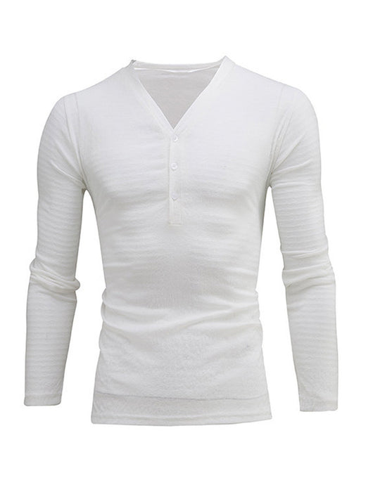 Polera Casual V-neck Transpirable de Manga Larga - Image 2