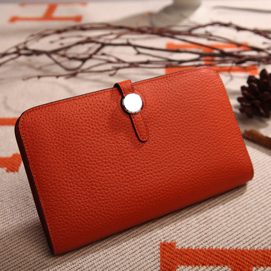 Billetera Premium de Cuero Vacuno con Patrón Litchi - Cartera Platinum - Image 6