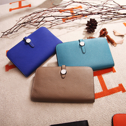 Billetera Premium de Cuero Vacuno con Patrón Litchi - Cartera Platinum - Image 10