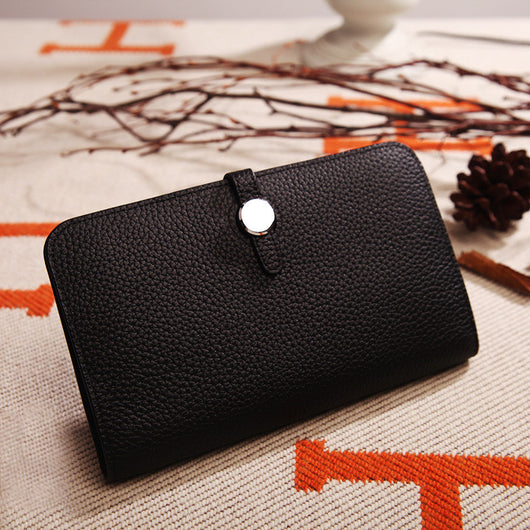 Billetera Premium de Cuero Vacuno con Patrón Litchi - Cartera Platinum - Image 11