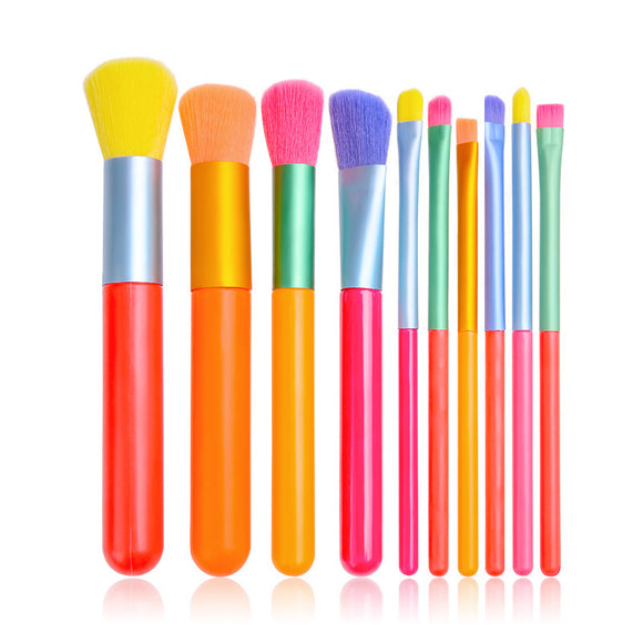 Set Completo de Brochas de Maquillaje Portátiles para Base y Sombras