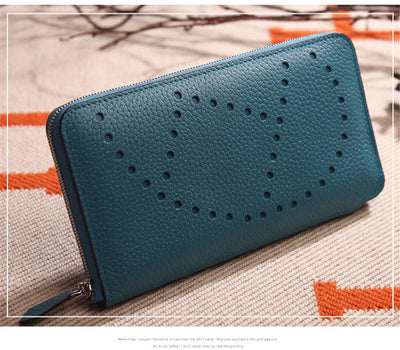 Cartera Clutch de Cuero Genuino con Patrón Lychee - Image 13