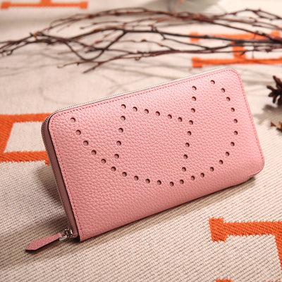 Cartera Clutch de Cuero Genuino con Patrón Lychee - Image 9