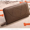 Cartera Clutch de Cuero Genuino con Patrón Lychee