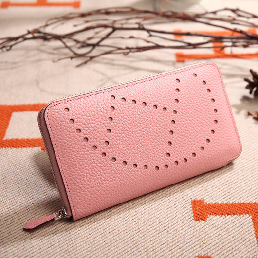 Cartera Clutch de Cuero Genuino con Patrón Lychee - Image 4