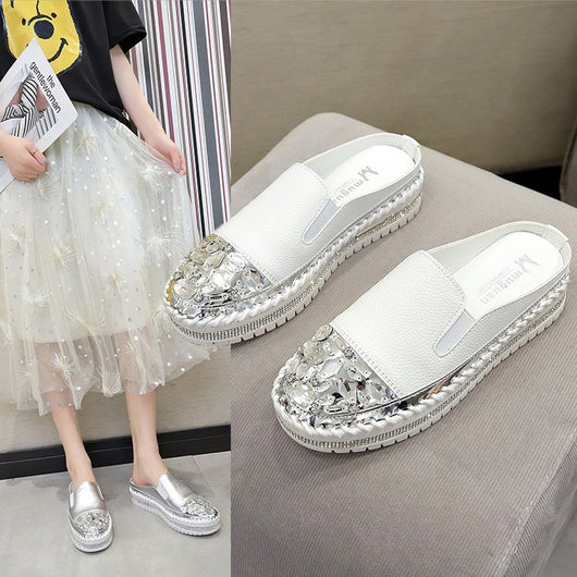 Zapatos Blancos sin Tacón Cómodos - Estilo Coreano Slip-On - Image 11