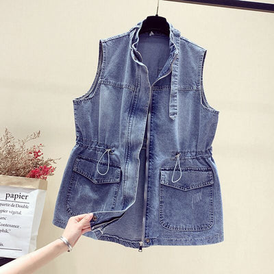 Chaleco Denim Suave Talla Grande para Mujer - Image 11