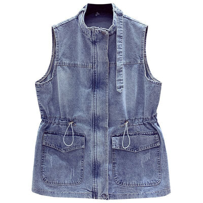 Chaleco Denim Suave Talla Grande para Mujer - Image 10
