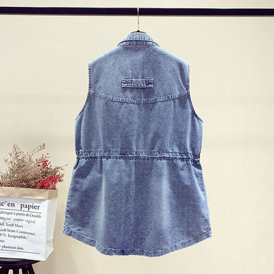 Chaleco Denim Suave Talla Grande para Mujer - Image 2