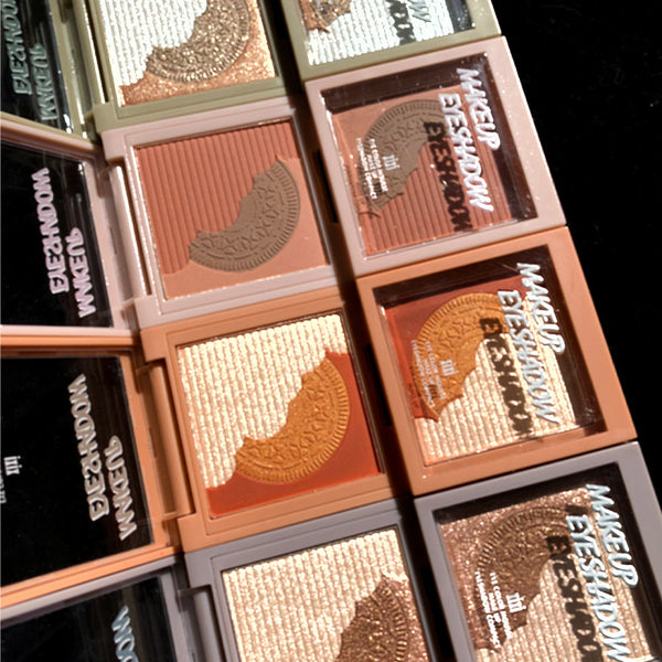 Paleta de Sombras Tres Colores Perla Glitter Tonos Tierra