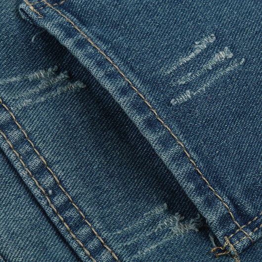 Shorts Denim Talle Alto Rotos Efecto Lavado - Image 8