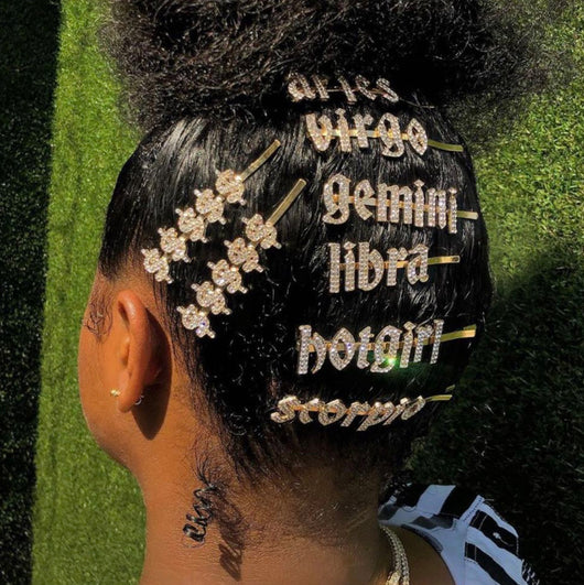 Pinza de Cabello Personalizada con Letras - Accesorios DIY Constelación