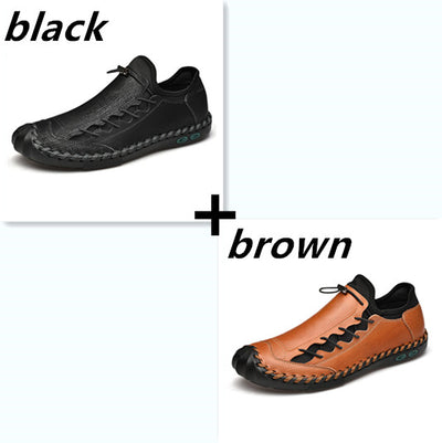 Zapatos Casuales de Cuero para Hombre - Estilo Retro Clásico - Image 6