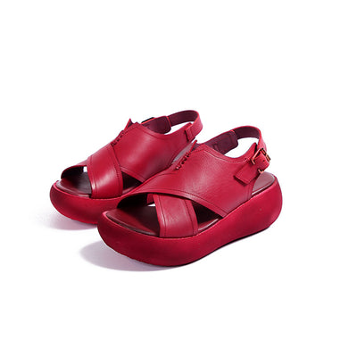 Sandalias de Cuero para Mujer Suela Gruesa Piel Vacuno Premium - Image 7