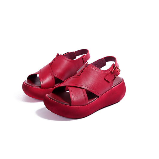 Sandalias de Cuero para Mujer Suela Gruesa Piel Vacuno Premium - Image 7