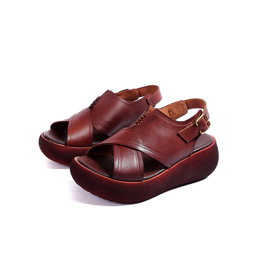 Sandalias de Cuero para Mujer Suela Gruesa Piel Vacuno Premium - Image 5