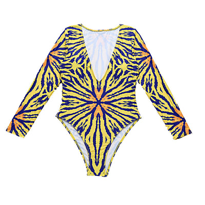 Traje de Baño Manga Larga Protección Solar Estilo Europeo - Image 4