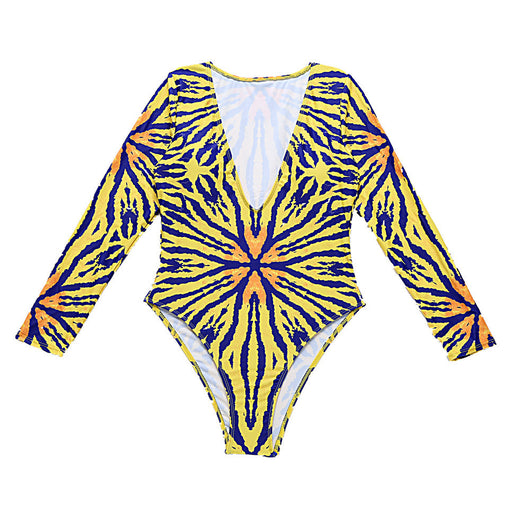 Traje de Baño Manga Larga Protección Solar Estilo Europeo - Image 4