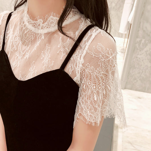Blusa de Encaje Eyelash Sexy para Verano - Image 10