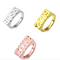 Anillo Hip Hop Personalizado Chapado en Oro Rosa con Nombre y Número Grabado