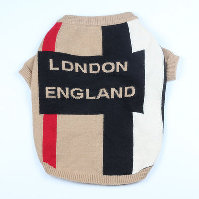 Suéter Cuello Redondo Patrón Cuadros Británico Disfraz Perro Teddy - Image 10
