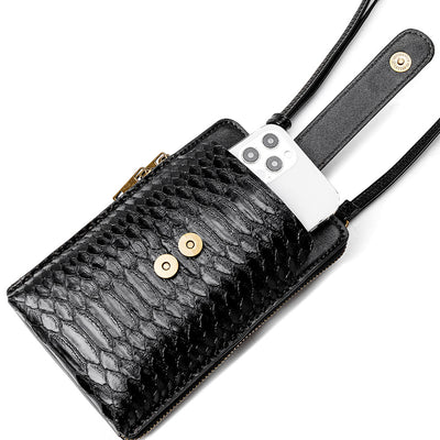 Bolso Bandolera Cuadrado Pequeño con Estampado de Serpiente - Cuero PU - Image 4