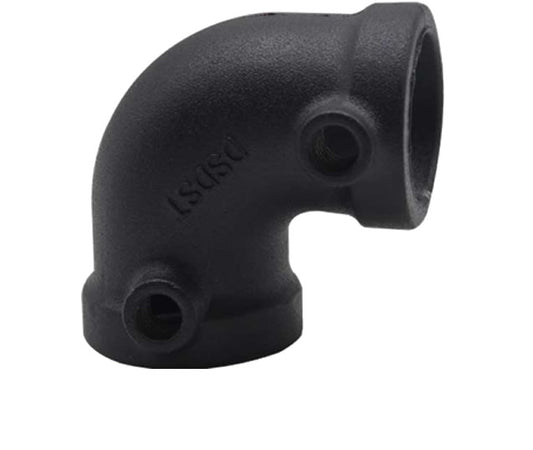 Conector Angular de Aluminio Tres Vías - Acabado Negro Mate Retro