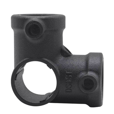 Conector Angular de Aluminio Tres Vías - Acabado Negro Mate Retro - Image 4