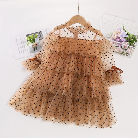 Vestido Princesa Otoño Niña con Lentejuelas y Tul Estrellas - Image 2