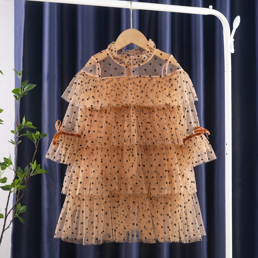 Vestido Princesa Otoño Niña con Lentejuelas y Tul Estrellas - Image 5