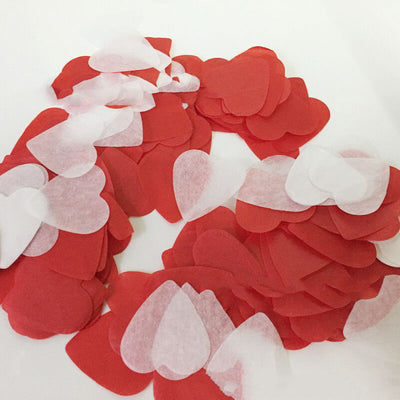 Confeti de Corazones Rojo Melocotón - Decoración de Mesa para Bodas y Celebraciones - Image 3