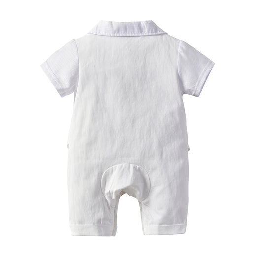 Traje Romper Caballero para Niños con Corbatín Falso Dos Piezas - Image 10