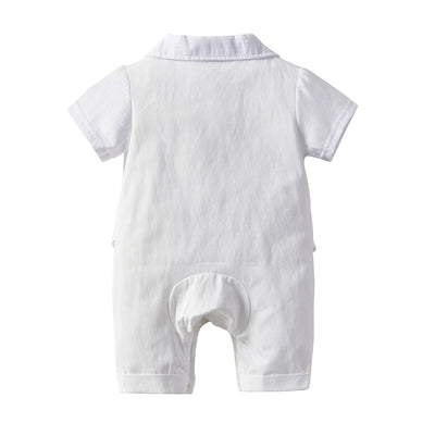 Traje Romper Caballero para Niños con Corbatín Falso Dos Piezas - Image 4