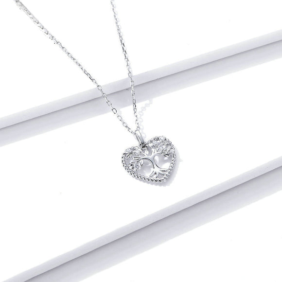 Collar de Plata S925 Corazón Elegante Estilo Europeo para Niñas