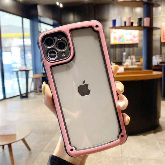 Funda Protectora Híbrida con Borde Jelly y Panel Acrílico Transparente