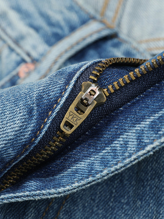 Jeans Cropped Azules Desgastados con Efecto Frayed para Hombre - Image 13