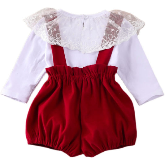 Conjunto de Manga Larga con Volantes para Bebé Niña