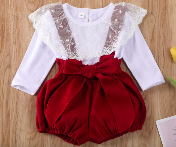 Conjunto de Manga Larga con Volantes para Bebé Niña