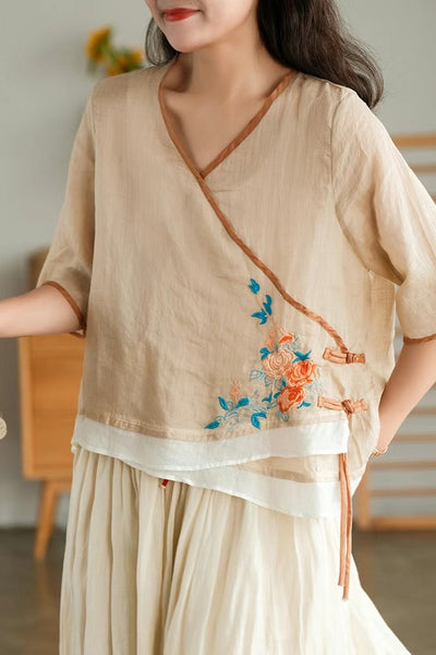 Blusa Retro con Botones Bordados - Image 7