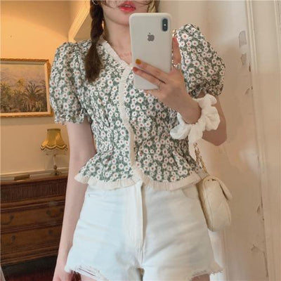 Blusa Floral de Gasa Delicada para Mujer - Image 8