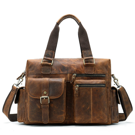 Bolsa de Cuero Premium para Viajes y Negocios - Maletín Duffel Ejecutivo - Image 9